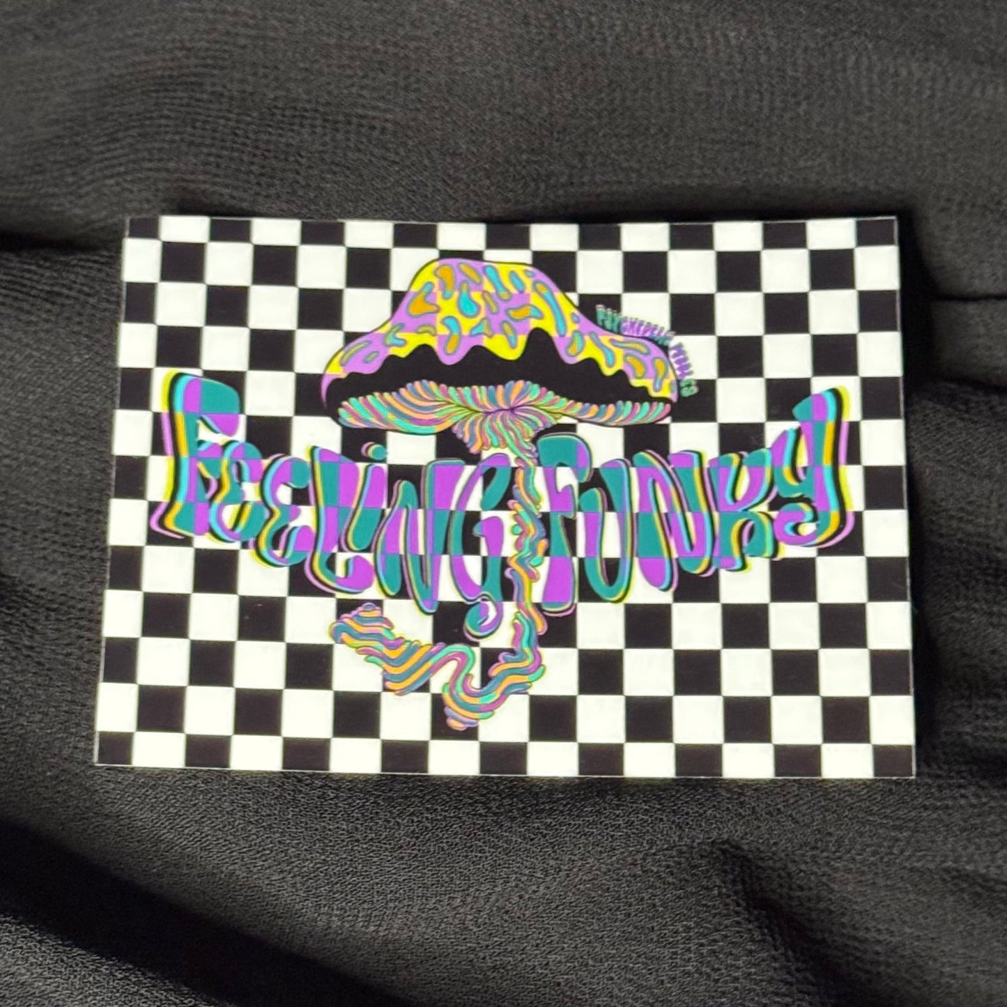 Feeling Funky Checkered Sticker