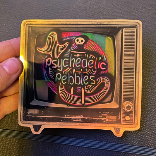 Gold TV Holographic Sticker