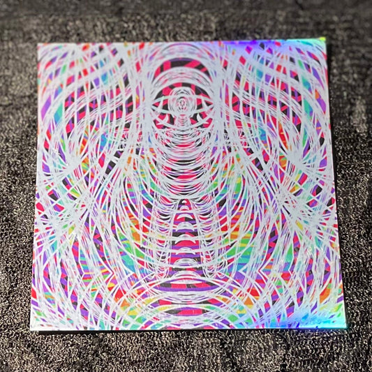 Vibrations Silver Holographic Sticker