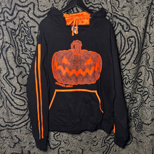 XXL Line-Art Pumpkin Glow UV Reactive Hoodie