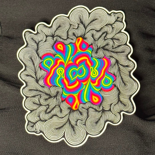 Black and White Rainbow Sticker