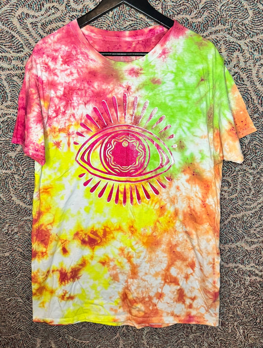 Eye Screen Print Tie Dye Size XL