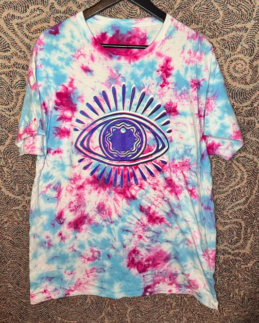 Eye Screen Print Tie Dye Size XL