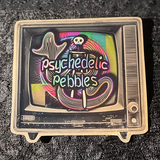 Gold TV Holographic Sticker