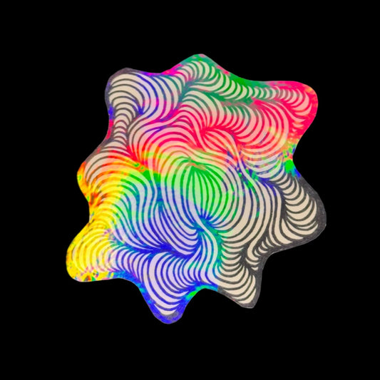 Holographic Hand-Drawn Sticker