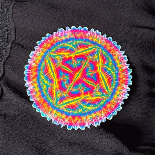 Rainbow Energy Holographic Small Sticker