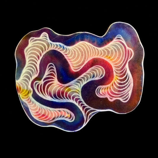 Space Leak Holographic Hand-Drawn Sticker