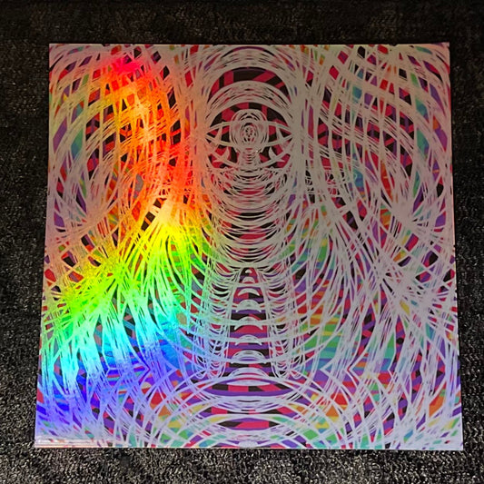 Vibrations Silver Holographic Sticker
