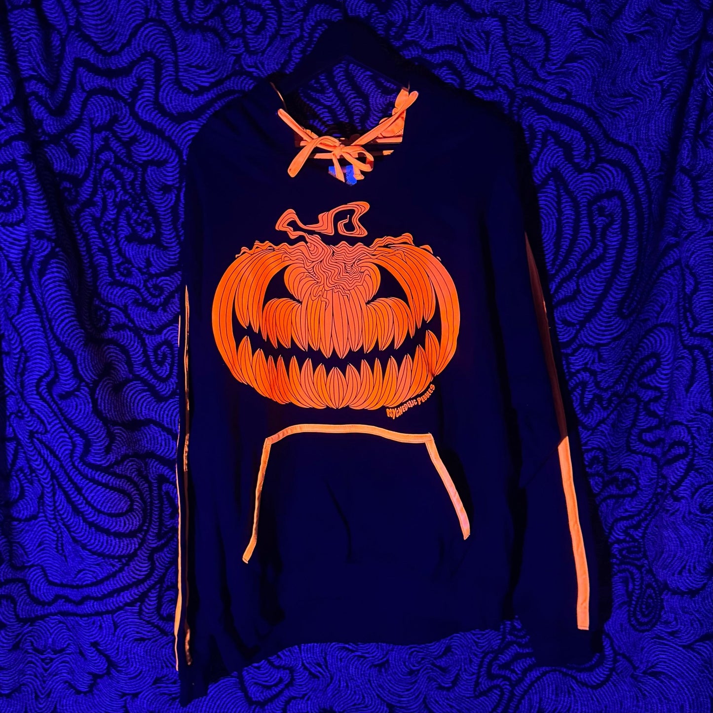 XXL Cheeky Pumpkin Glow UV Reactive Hoodie
