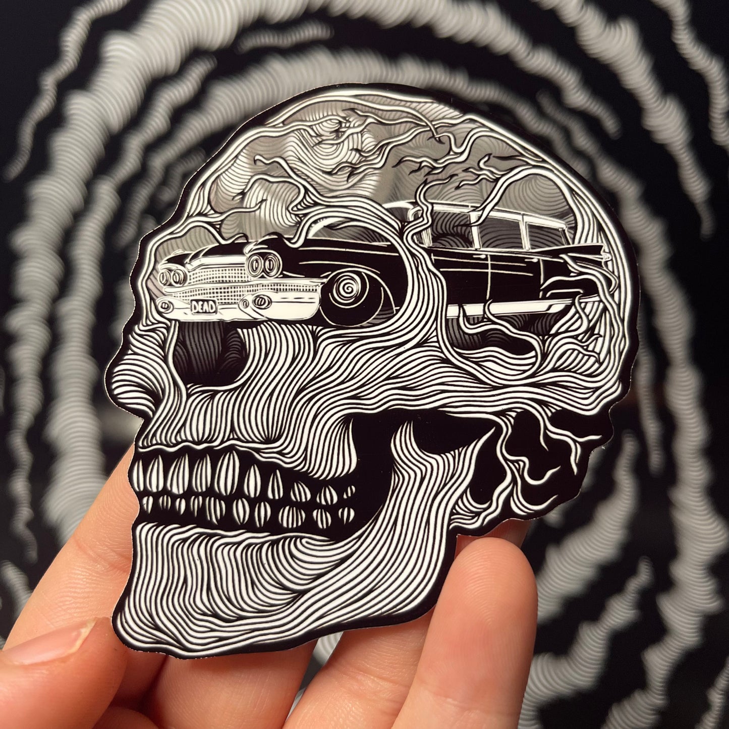 Car Skull Sticker