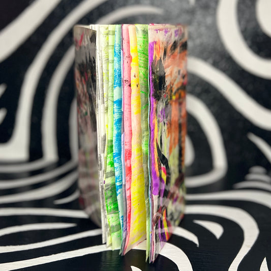 Rainbow Packing Paper with Vinyl Abstract Cover Sketchbook